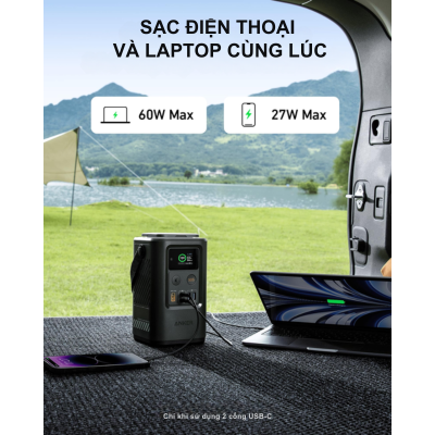 Anker A1294 - Pin Sạc Dự Phòng Anker 548 dung lượng 60000mAh, 192Wh, 2 USB-A, 2 USB-C, 87W, có quai xách, đèn SOS đi kèm - <div class="css-146c3p1 r-bcqeeo r-1ttztb7 r-qvutc0 r-37j5jr r-a023e6 r-16dba41 r-1adg3ll r-1b5gpbm r-a8ghvy" dir="ltr"><span class="css-1jxf684 r-bcqeeo r-1ttztb7 r-qvutc0 r-poiln3">Anker A1294 – Pin Sạc Dự Phòng Anker 548 sở hữu dung lượng khủng 60.000mAh (192Wh), đáp ứng nhu cầu sạc nhiều thiết bị cùng lúc với công suất tối đa 87W. Trang bị 2 cổng USB-A, 2 cổng USB-C tiện lợi, cùng quai xách và đèn SOS tích hợp, sản phẩm lý tưởng cho các chuyến đi xa hoặc tình huống khẩn cấp. Sử dụng cell pin LiFePO4 bền bỉ với 3.000 chu kỳ sạc, đảm bảo hiệu suất lâu dài.</span></div>