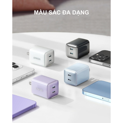 Anker A2038 - Củ sạc nhanh Anker Nano Pro 521 PD/PPS công suất 40W - <div class="css-146c3p1 r-bcqeeo r-1ttztb7 r-qvutc0 r-37j5jr r-a023e6 r-16dba41 r-1adg3ll r-1b5gpbm r-a8ghvy" dir="ltr"><span class="css-1jxf684 r-bcqeeo r-1ttztb7 r-qvutc0 r-poiln3">Anker A2038 – Củ sạc nhanh Anker Nano Pro 521 PD/PPS 40W với 2 cổng USB-C, sạc nhanh cho iPhone, iPad, MacBook Air. Công nghệ GaN giúp thiết kế siêu nhỏ gọn, hiệu suất cao. Hỗ trợ sạc đồng thời 2 thiết bị với tổng công suất 40W, tích hợp bảo vệ an toàn ActiveShield.</span></div>