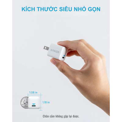 Anker A2633 - Củ Sạc Nhanh Anker PowerPort III Nano, công suất 20W - <div class="css-146c3p1 r-bcqeeo r-1ttztb7 r-qvutc0 r-37j5jr r-a023e6 r-16dba41 r-1adg3ll r-1b5gpbm r-a8ghvy" dir="ltr"><span class="css-1jxf684 r-bcqeeo r-1ttztb7 r-qvutc0 r-poiln3">Anker A2633 – Củ Sạc Nhanh Anker PowerPort III Nano 20W với thiết kế siêu nhỏ gọn, sạc nhanh qua cổng USB-C cho iPhone, Samsung, iPad. Công nghệ PowerIQ 3.0 tăng tốc sạc gấp 3 lần so với sạc thường. Tích hợp bảo vệ an toàn MultiProtect, lý tưởng cho người dùng di động.</span></div>