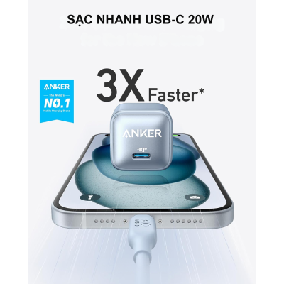 Anker A2637 - Củ Sạc Nhanh Anker 511 Nano Pro, Công Nghệ Sạc Nhanh PIQ 3.0, công suất 20W - <div class="css-146c3p1 r-bcqeeo r-1ttztb7 r-qvutc0 r-37j5jr r-a023e6 r-16dba41 r-1adg3ll r-1b5gpbm r-a8ghvy" dir="ltr"><span class="css-1jxf684 r-bcqeeo r-1ttztb7 r-qvutc0 r-poiln3">Anker A2637 – Củ Sạc Nhanh Anker 511 Nano Pro 20W với công nghệ PIQ 3.0, sạc nhanh cho iPhone, Samsung, iPad qua cổng USB-C. Thiết kế siêu nhỏ gọn, chỉ 30g, tích hợp ActiveShield bảo vệ an toàn. Lý tưởng cho người dùng di động cần hiệu suất cao trong kích thước nhỏ.</span></div>