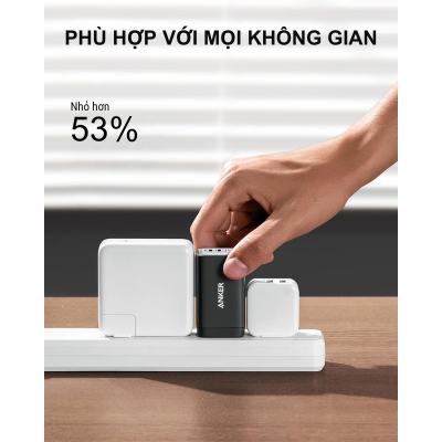 Anker A2667 - Củ sạc nhanh Anker NANO ll công suất 65w, chuẩn sạc PD/IQ 3.0 - <div class="css-146c3p1 r-bcqeeo r-1ttztb7 r-qvutc0 r-37j5jr r-a023e6 r-16dba41 r-1adg3ll r-1b5gpbm r-a8ghvy" dir="ltr"><span class="css-1jxf684 r-bcqeeo r-1ttztb7 r-qvutc0 r-poiln3">Củ sạc nhanh Anker A2667 NANO II 65W mang đến khả năng sạc mạnh mẽ với công suất tối đa 65W, hỗ trợ chuẩn Power Delivery (PD) và PowerIQ 3.0 tiên tiến. Thiết kế nhỏ gọn, tích hợp công nghệ GaN II giúp tối ưu hiệu suất và giảm kích thước. Phù hợp sạc nhanh cho điện thoại, máy tính bảng và laptop như MacBook, iPhone, Galaxy. Sản phẩm có 2 cổng USB-C và 1 cổng USB-A, đáp ứng nhu cầu sạc đa thiết bị cùng lúc.</span></div>