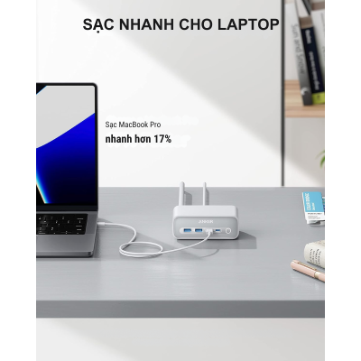 Anker A91C0 - Trạm sạc nhanh nhiều cổng Anker 525, công suất 67W, gồm 3AC, 2USB A, 2USB C - <div class="css-146c3p1 r-bcqeeo r-1ttztb7 r-qvutc0 r-37j5jr r-a023e6 r-16dba41 r-1adg3ll r-1b5gpbm r-a8ghvy" dir="ltr"><span class="css-1jxf684 r-bcqeeo r-1ttztb7 r-qvutc0 r-poiln3">Trạm sạc nhanh Anker A91C0 (525 Charging Station) cung cấp công suất 67W, tích hợp 3 ổ AC, 2 cổng USB-A và 2 USB-C, hỗ trợ sạc tối đa 7 thiết bị cùng lúc. Thiết kế nhỏ gọn, dây dài 1.5m, phù hợp cho gia đình, văn phòng hoặc du lịch. Công nghệ GaN và ActiveShield™ 2.0 đảm bảo sạc nhanh, an toàn và hiệu quả.</span></div>