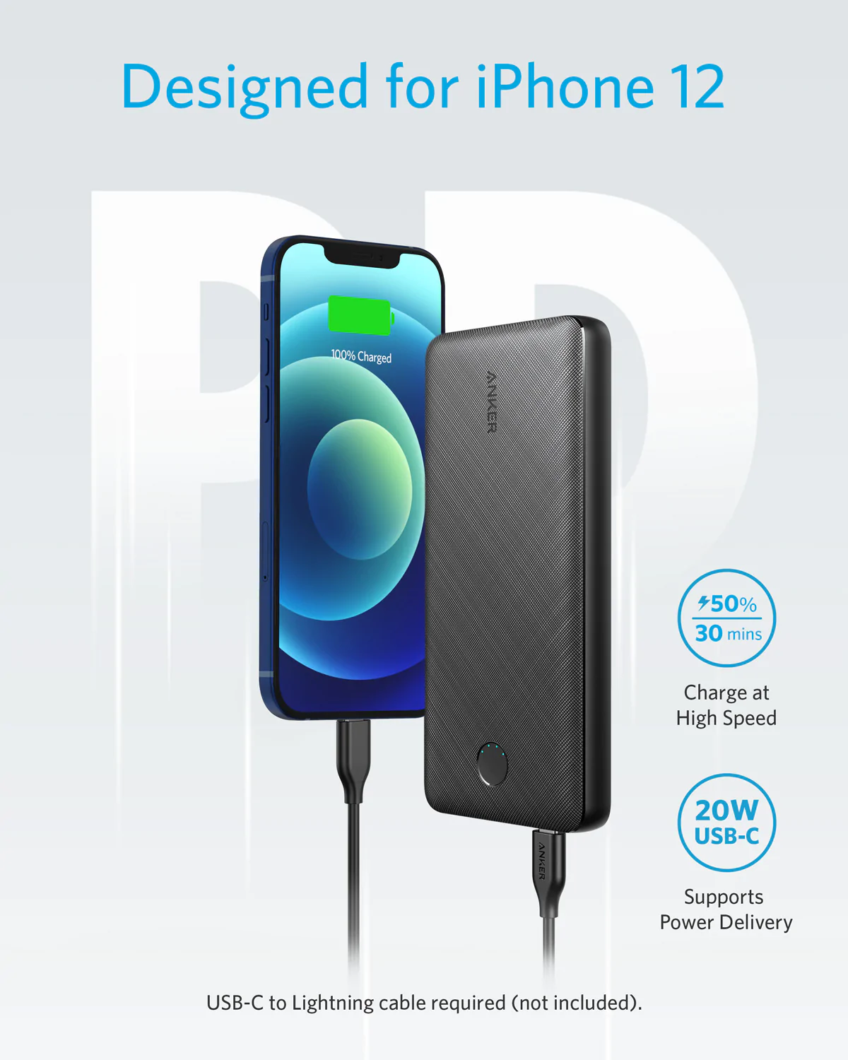 Anker A1287 - Pin Sạc Dự Phòng Anker Essential dung lượng 20000mAh PD 20W -