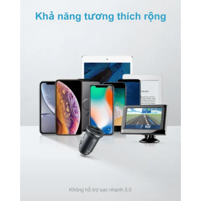 Anker A2727 - Tẩu Sạc ô tô Anker 2 Cổng PowerDrive 2 Alloy Metal - <div class="css-146c3p1 r-bcqeeo r-1ttztb7 r-qvutc0 r-37j5jr r-a023e6 r-16dba41 r-1adg3ll r-1b5gpbm r-a8ghvy" dir="ltr"><span class="css-1jxf684 r-bcqeeo r-1ttztb7 r-qvutc0 r-poiln3">Tẩu sạc ô tô Anker A2727 PowerDrive 2 Alloy Metal sở hữu thiết kế nhỏ gọn với vỏ hợp kim nhôm chống xước, mang đến độ bền cao và vẻ ngoài sang trọng. Trang bị 2 cổng USB-A công suất tổng 24W, tích hợp công nghệ PowerIQ và VoltageBoost, sản phẩm đảm bảo sạc nhanh, an toàn cho 2 thiết bị cùng lúc. Phù hợp với hầu hết thiết bị di động, đây là lựa chọn lý tưởng cho nhu cầu sạc trên xe hơi.</span></div>