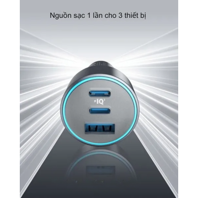 Anker A2736 - Tẩu sạc ô tô Anker 67W 3 cổng (2 usb C, 1 usb A), hỗ trợ QC 3.0, PPS - <div class="css-146c3p1 r-bcqeeo r-1ttztb7 r-qvutc0 r-37j5jr r-a023e6 r-16dba41 r-1adg3ll r-1b5gpbm r-a8ghvy" dir="ltr"><span class="css-1jxf684 r-bcqeeo r-1ttztb7 r-qvutc0 r-poiln3">Tẩu sạc ô tô Anker A2736 cung cấp công suất tối đa 67W với 3 cổng (2 USB-C, 1 USB-A), cho phép sạc đồng thời nhiều thiết bị. Hỗ trợ công nghệ Quick Charge 3.0 và PPS, sản phẩm đảm bảo sạc nhanh, hiệu quả cho điện thoại, máy tính bảng và laptop. Thiết kế nhỏ gọn, tích hợp ActiveShield 2.0, mang lại sự an toàn và tiện lợi khi sử dụng trên xe.</span></div>