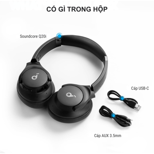 Anker A3004 - Tai nghe Bluetooth chụp tai Anker soundcore Q20i - Hình ảnh 8