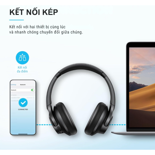 Anker A3004 - Tai nghe Bluetooth chụp tai Anker soundcore Q20i - Hình ảnh 7