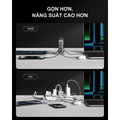 Anker A2342 - Sạc bàn Anker Prime 240W 749, sạc laptop, macbook, ipad, iP, điện thoại android - <div class="css-146c3p1 r-bcqeeo r-1ttztb7 r-qvutc0 r-37j5jr r-a023e6 r-16dba41 r-1adg3ll r-1b5gpbm r-a8ghvy" dir="ltr"><span class="css-1jxf684 r-bcqeeo r-1ttztb7 r-qvutc0 r-poiln3">Anker A2342 – Sạc bàn Anker Prime 240W 749 với 4 cổng (3 USB-C, 1 USB-A), sạc nhanh cho laptop, MacBook, iPad, iPhone, điện thoại Android. Công suất tối đa 240W, hỗ trợ công nghệ GaNPrime, sạc đồng thời 4 thiết bị. Tích hợp ActiveShield 2.0 đảm bảo an toàn, thiết kế nhỏ gọn, tiện lợi.</span></div>