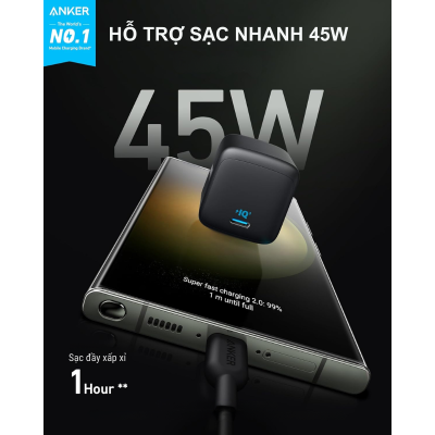 Anker A2643 - Củ sạc nhanh Anker 45W PPS 2.0 PD QC 3.0 - <div class="css-146c3p1 r-bcqeeo r-1ttztb7 r-qvutc0 r-37j5jr r-a023e6 r-16dba41 r-1adg3ll r-1b5gpbm r-a8ghvy" dir="ltr"><span class="css-1jxf684 r-bcqeeo r-1ttztb7 r-qvutc0 r-poiln3">Anker A2643 – Củ sạc nhanh 45W hỗ trợ PPS 2.0, PD, QC 3.0, sạc nhanh Galaxy, iPhone, iPad, MacBook Air. Thiết kế nhỏ gọn, chân gập tiện lợi, tích hợp ActiveShield bảo vệ an toàn. Lý tưởng cho người dùng cần sạc đa thiết bị khi di chuyển.</span></div>