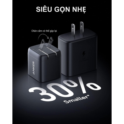 Anker A2643 - Củ sạc nhanh Anker 45W PPS 2.0 PD QC 3.0 - <div class="css-146c3p1 r-bcqeeo r-1ttztb7 r-qvutc0 r-37j5jr r-a023e6 r-16dba41 r-1adg3ll r-1b5gpbm r-a8ghvy" dir="ltr"><span class="css-1jxf684 r-bcqeeo r-1ttztb7 r-qvutc0 r-poiln3">Anker A2643 – Củ sạc nhanh 45W hỗ trợ PPS 2.0, PD, QC 3.0, sạc nhanh Galaxy, iPhone, iPad, MacBook Air. Thiết kế nhỏ gọn, chân gập tiện lợi, tích hợp ActiveShield bảo vệ an toàn. Lý tưởng cho người dùng cần sạc đa thiết bị khi di chuyển.</span></div>