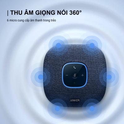 Anker A3302 - Loa hội nghị Bluetooth Anker PowerConf S3 Speakerphone - <div class="css-146c3p1 r-bcqeeo r-1ttztb7 r-qvutc0 r-37j5jr r-a023e6 r-16dba41 r-1adg3ll r-1b5gpbm r-a8ghvy" dir="ltr"><span class="css-1jxf684 r-bcqeeo r-1ttztb7 r-qvutc0 r-poiln3">Loa hội nghị Bluetooth Anker A3302 PowerConf S3 sở hữu 6 micro thu âm 360° và công suất 3W, tích hợp công nghệ tăng cường giọng nói thông minh. Pin 24 giờ, kết nối Bluetooth 5.0 và USB-C, chống ồn hiệu quả. Dễ dàng tùy chỉnh qua ứng dụng, hoàn hảo cho hội họp tại nhà hoặc văn phòng.</span></div>
