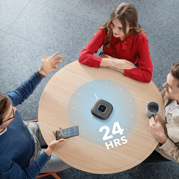 Anker A3310 - Loa Hội Nghị Bluetooth Anker PowerConf - <ul> <li>Model: Anker A3310</li> <li>Phù hợp không gian: 8 người</li> <li>Tương thích với dịch vụ hội nghị trực tuyến hàng đầu như: Skype, Google Hangout, Facetime, Zoom, WebEx, GotoMeeting và Chromebox,...</li> <li>6 Micro</li> <li>Kết nối: Bluetooth, USB</li> <li>Mic: 16kHz HD Voice</li> <li>Dung lượng: 6700mAh</li> <li>Thời gian hoạt động liên tục: 24 giờ</li> <li>App: AnkerWork</li> </ul>