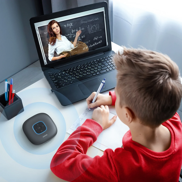 Anker A3310 - Loa Hội Nghị Bluetooth Anker PowerConf - <ul> <li>Model: Anker A3310</li> <li>Phù hợp không gian: 8 người</li> <li>Tương thích với dịch vụ hội nghị trực tuyến hàng đầu như: Skype, Google Hangout, Facetime, Zoom, WebEx, GotoMeeting và Chromebox,...</li> <li>6 Micro</li> <li>Kết nối: Bluetooth, USB</li> <li>Mic: 16kHz HD Voice</li> <li>Dung lượng: 6700mAh</li> <li>Thời gian hoạt động liên tục: 24 giờ</li> <li>App: AnkerWork</li> </ul>