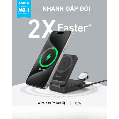 Anker A2557 - Đế sạc không dây 3in1 Anker MagGo 15W, kèm theo củ sạc USB-C 40W A2918 - <div class="css-146c3p1 r-bcqeeo r-1ttztb7 r-qvutc0 r-37j5jr r-a023e6 r-16dba41 r-1adg3ll r-1b5gpbm r-a8ghvy" dir="ltr"><span class="css-1jxf684 r-bcqeeo r-1ttztb7 r-qvutc0 r-poiln3">Anker A2557 – Đế sạc không dây 3in1 Anker MagGo 15W kèm củ sạc USB-C 40W A2918, sạc nhanh iPhone, Apple Watch, AirPods cùng lúc. Công nghệ Qi2 hỗ trợ MagSafe, sạc an toàn, hiệu quả. Thiết kế gập gọn, điều chỉnh góc linh hoạt, lý tưởng cho bàn làm việc hoặc di chuyển.</span></div>