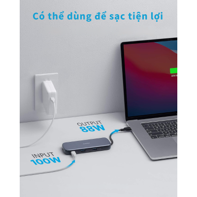Anker A8347 - Hub chuyển đổi Anker USB C kiêm ổ cứng di động SSD 256Gb 4 in 1 có HDMI 4K, PD 100W, 2 Usb A - <div class="css-146c3p1 r-bcqeeo r-1ttztb7 r-qvutc0 r-37j5jr r-a023e6 r-16dba41 r-1adg3ll r-1b5gpbm r-a8ghvy" dir="ltr"><span class="css-1jxf684 r-bcqeeo r-1ttztb7 r-qvutc0 r-poiln3">Anker A8347 là hub chuyển đổi USB-C đa năng tích hợp ổ SSD 256GB, mang đến giải pháp lưu trữ và kết nối tiện lợi. Sản phẩm hỗ trợ HDMI 4K, cổng PD 100W và 2 cổng USB-A, đáp ứng nhu cầu làm việc, giải trí và sạc nhanh. Với tốc độ truyền dữ liệu lên đến 400 MB/s, đây là lựa chọn lý tưởng cho người dùng hiện đại. Thiết kế nhỏ gọn, bền bỉ, phù hợp với MacBook, iPad Pro và nhiều thiết bị khác.</span></div>