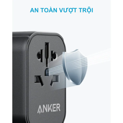 Anker A9212 - Ổ cắm du lịch Anker 30W sạc nhanh PD, AC 2500W - <div class="css-146c3p1 r-bcqeeo r-1ttztb7 r-qvutc0 r-37j5jr r-a023e6 r-16dba41 r-1adg3ll r-1b5gpbm r-a8ghvy" dir="ltr"><span class="css-1jxf684 r-bcqeeo r-1ttztb7 r-qvutc0 r-poiln3">Ổ cắm du lịch Anker A9212 tích hợp sạc nhanh 30W Power Delivery qua USB-C và ổ AC 2500W, hỗ trợ sạc tối đa 4 thiết bị cùng lúc với 1 AC, 2 USB-A và 1 USB-C. Thiết kế nhỏ gọn, tương thích đa quốc gia (UK, EU, US), lý tưởng cho du lịch. Đảm bảo an toàn với hệ thống bảo vệ 6 điểm.</span></div>
