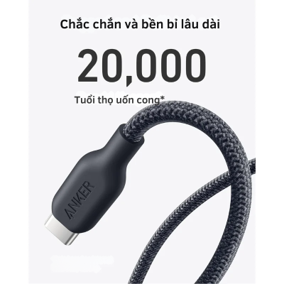 Anker A80E6 - Cáp sạc nhanh Anker C-C 240W 1.8m bọc dù Bio-Braided Fast Charge Cable - <div class="css-146c3p1 r-bcqeeo r-1ttztb7 r-qvutc0 r-37j5jr r-a023e6 r-16dba41 r-1adg3ll r-1b5gpbm r-a8ghvy" dir="ltr"><span class="css-1jxf684 r-bcqeeo r-1ttztb7 r-qvutc0 r-poiln3">Cáp sạc nhanh Anker A80E6 USB-C to USB-C (1.8m, 240W) mang đến hiệu suất vượt trội với công suất sạc tối đa 240W, phù hợp cho mọi thiết bị USB-C. Lớp vỏ bọc dù Bio-Braided từ vật liệu sinh học không chỉ bền bỉ mà còn thân thiện với môi trường. Với chiều dài 1.8m tiện lợi, sản phẩm đảm bảo sạc nhanh và độ bền cao, đáp ứng nhu cầu sử dụng hiện đại.</span></div>