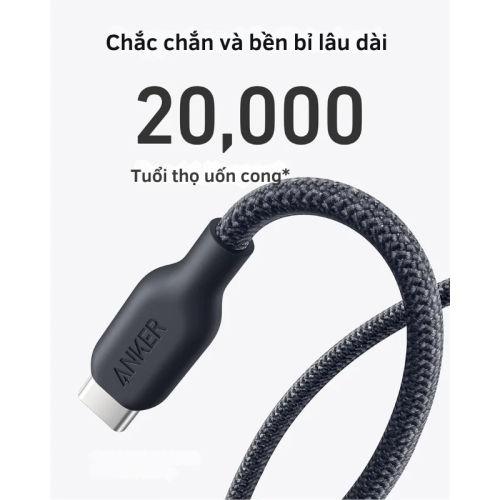 Anker A80E6 - Cáp sạc nhanh Anker C-C 240W 1.8m bọc dù Bio-Braided Fast Charge Cable - Hình ảnh 5
