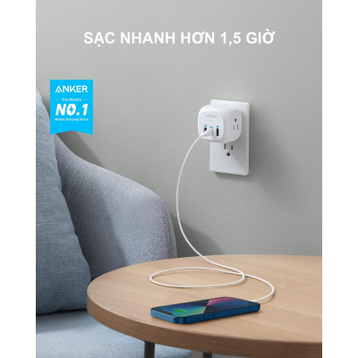 Anker 9231 - Thiết bị mở rộng ổ cắm với 3 ổ cắm và sạc USB C 20W - <div class="css-146c3p1 r-bcqeeo r-1ttztb7 r-qvutc0 r-37j5jr r-a023e6 r-16dba41 r-1adg3ll r-1b5gpbm r-a8ghvy" dir="ltr"><span class="css-1jxf684 r-bcqeeo r-1ttztb7 r-qvutc0 r-poiln3">Thiết bị mở rộng ổ cắm Anker 9231 với 3 ổ cắm AC, 2 cổng USB-A và 1 cổng USB-C 20W sạc nhanh. Nhỏ gọn, dây nguồn 1.5m, tích hợp 7 điểm bảo vệ an toàn. Công suất tối đa 1875W, lý tưởng cho gia đình, văn phòng hay du lịch.</span></div>