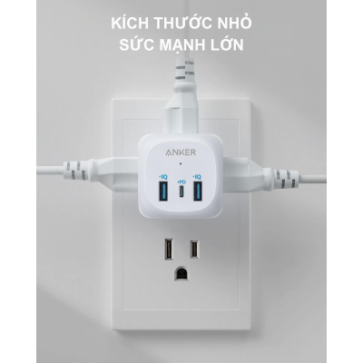 Anker 9231 - Thiết bị mở rộng ổ cắm với 3 ổ cắm và sạc USB C 20W - <div class="css-146c3p1 r-bcqeeo r-1ttztb7 r-qvutc0 r-37j5jr r-a023e6 r-16dba41 r-1adg3ll r-1b5gpbm r-a8ghvy" dir="ltr"><span class="css-1jxf684 r-bcqeeo r-1ttztb7 r-qvutc0 r-poiln3">Thiết bị mở rộng ổ cắm Anker 9231 với 3 ổ cắm AC, 2 cổng USB-A và 1 cổng USB-C 20W sạc nhanh. Nhỏ gọn, dây nguồn 1.5m, tích hợp 7 điểm bảo vệ an toàn. Công suất tối đa 1875W, lý tưởng cho gia đình, văn phòng hay du lịch.</span></div>