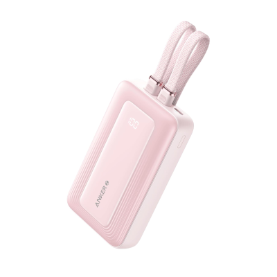 Anker A1681 - Pin dự phòng Anker 20000mah tích hợp dây cáp Type C 30W và Lightning 27W - Hồng