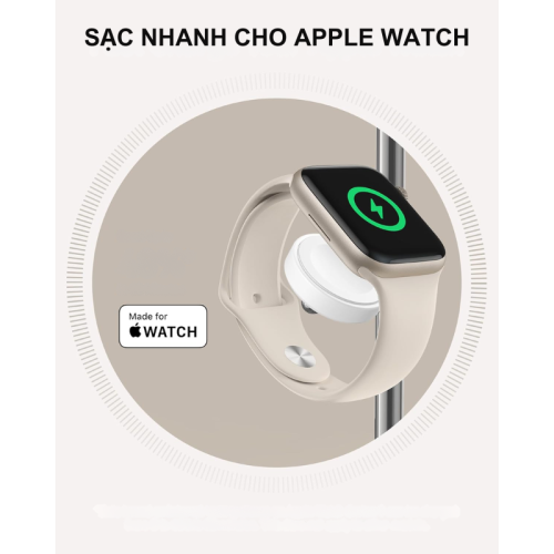 Anker A25M3 - Đế sạc không dây Anker MagGo 3-in-1 Wireless Charging Station Qi2 Certified 15W Stand Kit - Hình ảnh 4