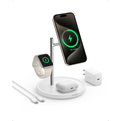 De sac khong day Anker MagGo 3 in 1 Wireless Charging Station Qi2 Certified 15W Stand Kit A25M3 Ankervietnam 2