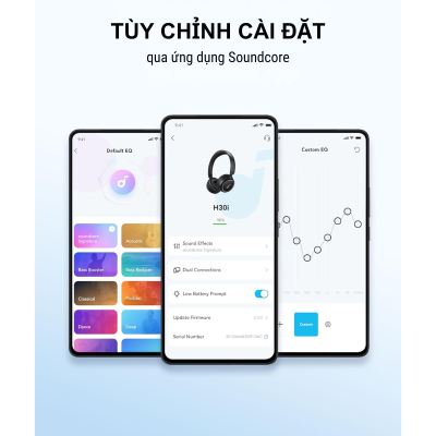 Anker A3012 - Tai nghe không dây chụp tai soundcore H30i | Hỗ trợ app | Pin khủng | Bluetooth 5.3 - <div class="css-146c3p1 r-bcqeeo r-1ttztb7 r-qvutc0 r-37j5jr r-a023e6 r-16dba41 r-1adg3ll r-1b5gpbm r-a8ghvy" dir="ltr"><span class="css-1jxf684 r-bcqeeo r-1ttztb7 r-qvutc0 r-poiln3">Tai nghe không dây chụp tai Anker A3012 Soundcore H30i mang đến âm thanh bass mạnh mẽ với driver 40mm, kết nối Bluetooth 5.3 ổn định và thời lượng pin lên đến 70 giờ. Hỗ trợ ứng dụng Soundcore để tùy chỉnh EQ, thiết kế gập gọn nhẹ chỉ 183g. Sạc nhanh 5 phút cho 4 giờ sử dụng, lý tưởng cho người dùng năng động.</span></div>