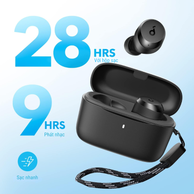 Anker A3948 - Tai nghe bluetooth không dây Soundcore A20i | Nhỏ gọn | 28 giờ phát nhạc | Sạc nhanh - <div class="css-146c3p1 r-bcqeeo r-1ttztb7 r-qvutc0 r-37j5jr r-a023e6 r-16dba41 r-1adg3ll r-1b5gpbm r-a8ghvy" dir="ltr"><span class="css-1jxf684 r-bcqeeo r-1ttztb7 r-qvutc0 r-poiln3">Tai nghe Bluetooth không dây Anker A3948 Soundcore A20i siêu nhỏ gọn, driver 10mm cho âm trầm mạnh mẽ. Thời lượng pin 9 giờ (28 giờ với hộp sạc), sạc nhanh 10 phút cho 2 giờ sử dụng. Chống nước IPX5, 2 micro AI, kết nối Bluetooth 5.3, lý tưởng cho nghe nhạc và gọi điện mọi lúc mọi nơi.</span></div>