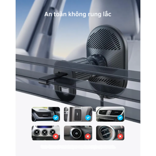 Anker B2932 - Bộ sạc nhanh ô tô không dây Anker MagGo, công nghệ Qi2 15W, điều chỉnh 360%, phiên bản 2024 - Hình ảnh 6