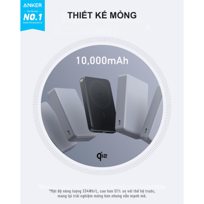 Pin sạc dự phòng Anker MagGo A1664 10000mah - <div class="css-146c3p1 r-bcqeeo r-1ttztb7 r-qvutc0 r-37j5jr r-a023e6 r-16dba41 r-1adg3ll r-1b5gpbm r-a8ghvy" dir="ltr"><span class="css-1jxf684 r-bcqeeo r-1ttztb7 r-qvutc0 r-poiln3">Pin sạc dự phòng Anker MagGo A1664 10000mAh là lựa chọn hoàn hảo cho người dùng hiện đại với thiết kế siêu mỏng, chỉ khoảng 15mm. Sản phẩm hỗ trợ sạc không dây Qi2 15W, sạc nhanh iPhone 15 Pro từ 0-50% trong 51 phút, cùng cổng USB-C 30W tiện lợi. Dung lượng lớn 10.000mAh đáp ứng nhu cầu sạc hàng ngày và khi di chuyển. Công nghệ ActiveShield™ đảm bảo an toàn tuyệt đối.</span></div>