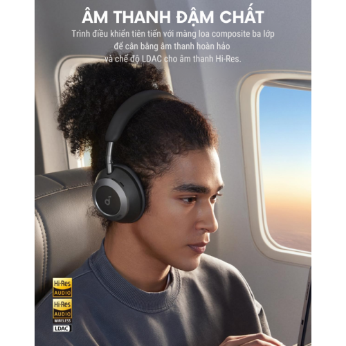 Tai nghe bluetooth Anker Soundcore Space One Pro A3062, chống ồn chủ động ANC, pin 60h, 6 micro - Hình ảnh 4