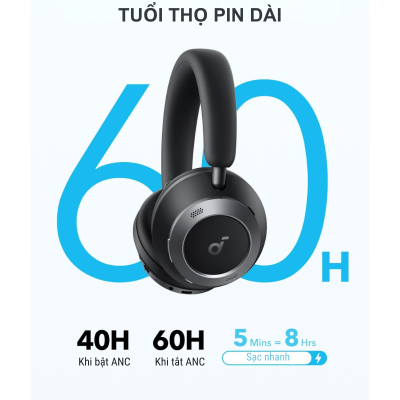 Tai nghe bluetooth Anker Soundcore Space One Pro A3062, chống ồn chủ động ANC, pin 60h, 6 micro - <div class="css-146c3p1 r-bcqeeo r-1ttztb7 r-qvutc0 r-37j5jr r-a023e6 r-16dba41 r-1adg3ll r-1b5gpbm r-a8ghvy" dir="ltr"><span class="css-1jxf684 r-bcqeeo r-1ttztb7 r-qvutc0 r-poiln3">Tai nghe Bluetooth Anker A3062 Soundcore Space One Pro với chống ồn chủ động Adaptive ANC, pin 60 giờ, driver 40mm Hi-Res và 6 micro cho đàm thoại rõ nét. Thiết kế gập siêu nhỏ gọn, sạc nhanh 5 phút cho 8 giờ sử dụng, Bluetooth 5.3. Âm thanh chất lượng, thoải mái, lý tưởng cho mọi nhu cầu.</span></div>