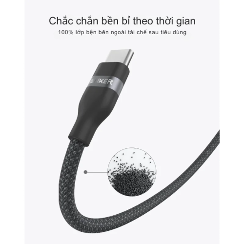 Cáp sạc nhanh Anker 240W Type C to C A82E3 bện dù chắc chắn, mẫu 2024, nhiều màu sắc - Hình ảnh 7