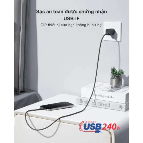 Cáp sạc nhanh Anker 240W Type C to C A82E3 bện dù chắc chắn, mẫu 2024, nhiều màu sắc - Hình ảnh 8