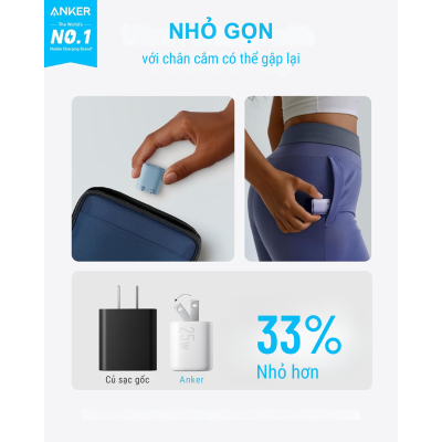 Củ Sạc nhanh Anker A2656 IQ3 25W Type C - <div class="css-146c3p1 r-bcqeeo r-1ttztb7 r-qvutc0 r-37j5jr r-a023e6 r-16dba41 r-1adg3ll r-1b5gpbm r-a8ghvy" dir="ltr"><span class="css-1jxf684 r-bcqeeo r-1ttztb7 r-qvutc0 r-poiln3">Củ sạc nhanh Anker A2656 IQ3 25W Type-C hỗ trợ sạc nhanh PowerIQ 3.0 và PPS, công suất tối đa 25W, lý tưởng cho Samsung Galaxy và iPhone. Thiết kế siêu nhỏ gọn, chân gập tiện lợi, dễ mang theo. Đảm bảo an toàn với hệ thống MultiProtect, mang lại hiệu suất sạc nhanh và ổn định.</span></div>