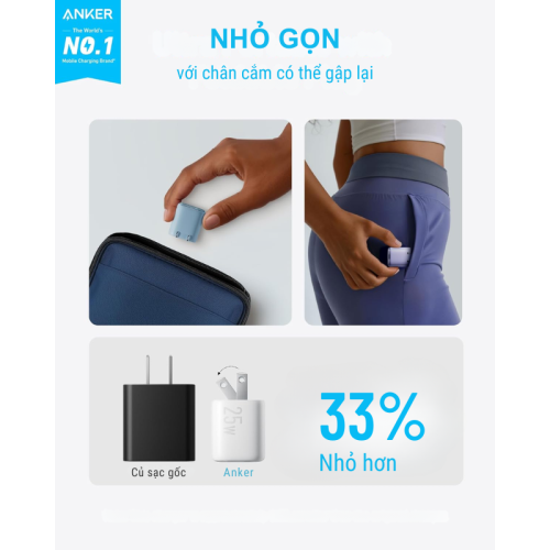 Củ Sạc nhanh Anker A2656 IQ3 25W Type C - Hình ảnh 3