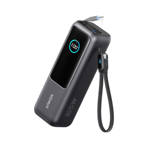 Pin dự phòng Anker Zolo Power Bank 25000mAh A1695 công suất 165W có cáp USB-C tích hợp có thể thu gọn