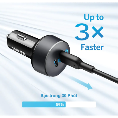 Tẩu sạc nhanh Anker 40W A2724 2 cổng Type-C PowerDrive III Duo - Tẩu sạc nhanh Anker 40W A2724 PowerDrive III Duo với 2 cổng USB-C mạnh mẽ, hỗ trợ sạc nhanh PowerIQ 3.0. Công suất tối đa 40W giúp sạc nhanh điện thoại, máy tính bảng hiệu quả. Thiết kế nhỏ gọn, tích hợp đèn LED tiện lợi, phù hợp cho xe hơi. Đảm bảo an toàn vượt trội với hệ thống MultiProtect.