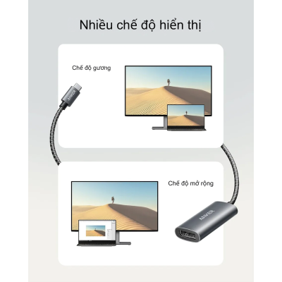 Hub Anker 518 USB-C to HDMI 2.1 8K - A8317 - <div class="css-146c3p1 r-bcqeeo r-1ttztb7 r-qvutc0 r-37j5jr r-a023e6 r-16dba41 r-1adg3ll r-1b5gpbm r-a8ghvy" dir="ltr"><span class="css-1jxf684 r-bcqeeo r-1ttztb7 r-qvutc0 r-poiln3">Hub Anker 518 USB-C to HDMI 2.1 8K (A8317) mang đến trải nghiệm hình ảnh đỉnh cao với độ phân giải lên tới 8K@60Hz hoặc 4K@144Hz. Sản phẩm hỗ trợ cắm và chạy, tương thích đa dạng thiết bị USB-C và màn hình HDMI. Thiết kế nhỏ gọn, tiện lợi cùng khả năng hiển thị nội dung mã hóa HDCP giúp nâng cao trải nghiệm giải trí và công việc.</span></div>