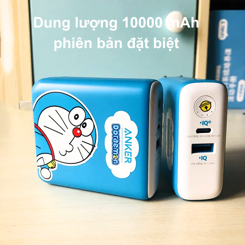 Anker A1624 - Củ Sạc Nhanh Kiêm Pin Dự Phòng Anker bản Doraemon 5.000mAh - Fusion Sạc Nhanh IQ3 PD 18w - <div class="css-146c3p1 r-bcqeeo r-1ttztb7 r-qvutc0 r-37j5jr r-a023e6 r-16dba41 r-1adg3ll r-1b5gpbm r-a8ghvy" dir="ltr"><span class="css-1jxf684 r-bcqeeo r-1ttztb7 r-qvutc0 r-poiln3">Anker A1624 bản Doraemon là sự kết hợp độc đáo giữa củ sạc nhanh và pin dự phòng 5.000mAh. Với công nghệ PowerIQ 3.0 và PD 18W, sản phẩm mang đến khả năng sạc nhanh vượt trội. Thiết kế nhỏ gọn, đáng yêu với hình ảnh Doraemon, dễ dàng mang theo mọi lúc mọi nơi. Phù hợp cho cả sạc tường và sạc di động, đáp ứng nhu cầu đa dạng của bạn.</span></div>