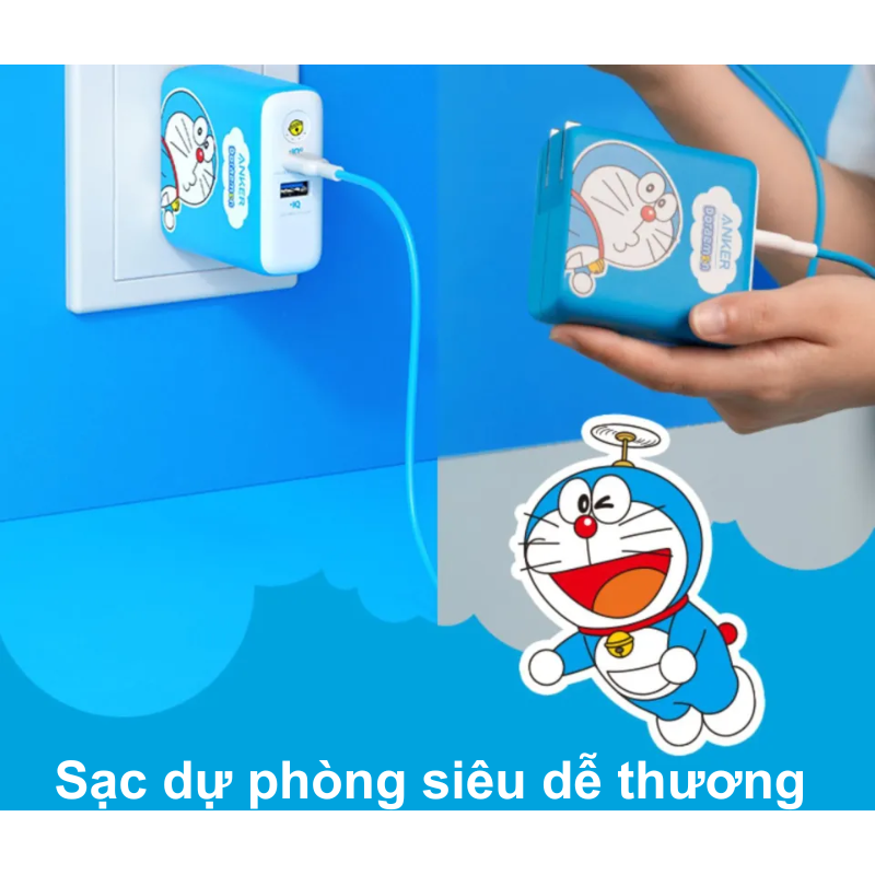 Anker A1624 - Củ Sạc Nhanh Kiêm Pin Dự Phòng Anker bản Doraemon 5.000mAh - Fusion Sạc Nhanh IQ3 PD 18w - <div class="css-146c3p1 r-bcqeeo r-1ttztb7 r-qvutc0 r-37j5jr r-a023e6 r-16dba41 r-1adg3ll r-1b5gpbm r-a8ghvy" dir="ltr"><span class="css-1jxf684 r-bcqeeo r-1ttztb7 r-qvutc0 r-poiln3">Anker A1624 bản Doraemon là sự kết hợp độc đáo giữa củ sạc nhanh và pin dự phòng 5.000mAh. Với công nghệ PowerIQ 3.0 và PD 18W, sản phẩm mang đến khả năng sạc nhanh vượt trội. Thiết kế nhỏ gọn, đáng yêu với hình ảnh Doraemon, dễ dàng mang theo mọi lúc mọi nơi. Phù hợp cho cả sạc tường và sạc di động, đáp ứng nhu cầu đa dạng của bạn.</span></div>