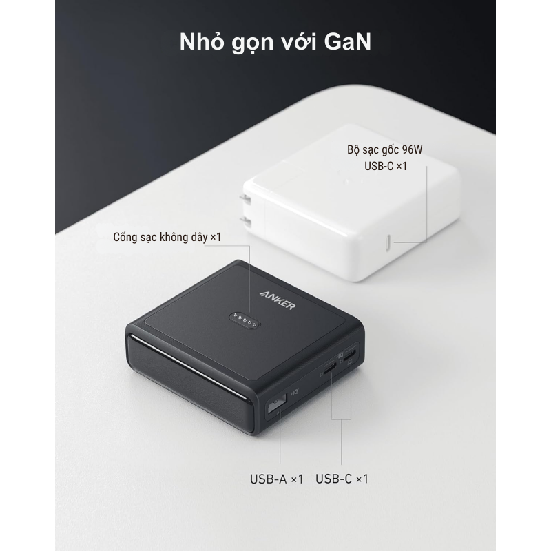 Anker A1902 - Đế sạc Anker Pogo sạc nhanh 100W, 4 cổng, tương thích Anker Prime Power Bank - <div class="css-146c3p1 r-bcqeeo r-1ttztb7 r-qvutc0 r-37j5jr r-a023e6 r-16dba41 r-1adg3ll r-1b5gpbm r-a8ghvy" dir="ltr"><span class="css-1jxf684 r-bcqeeo r-1ttztb7 r-qvutc0 r-poiln3">Anker A1902 – Đế sạc Anker Pogo sạc nhanh 100W, 4 cổng, mang đến trải nghiệm sạc không dây tiện lợi cho Anker Prime Power Bank. Với công nghệ GaN hiện đại, thiết kế nhỏ gọn cùng 3 cổng USB và 1 Pogo Pin, sản phẩm hỗ trợ sạc nhanh đa thiết bị hiệu quả. Đèn LED thông minh giúp dễ dàng theo dõi trạng thái sạc.</span></div>