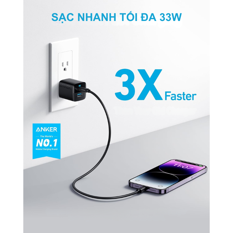 Anker A2331 - Củ sạc Anker 2 Cổng 323 33W - <div class="css-146c3p1 r-bcqeeo r-1ttztb7 r-qvutc0 r-37j5jr r-a023e6 r-16dba41 r-1adg3ll r-1b5gpbm r-a8ghvy" dir="ltr"><span class="css-1jxf684 r-bcqeeo r-1ttztb7 r-qvutc0 r-poiln3">Anker A2331 – Củ sạc Anker 2 cổng 323 33W với 1 USB-C PD và 1 USB-A, sạc nhanh cho iPhone, Samsung, iPad. Công suất tối đa 33W, thiết kế nhỏ gọn, chân gập tiện lợi. Tích hợp bảo vệ an toàn ActiveShield, lý tưởng cho người dùng cần sạc đa thiết bị.</span></div>