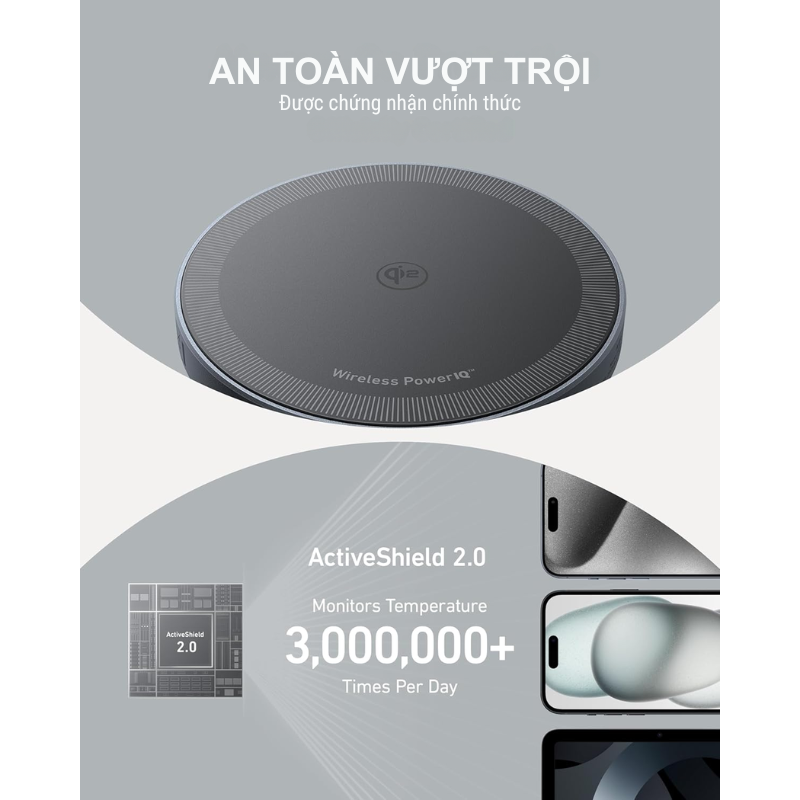 Anker A25M0 - Đế sạc không dây Anker MagGo 15W Ultra-Fasst Qi2, dây dài 1m5, cổng sạc type C - <div class="css-146c3p1 r-bcqeeo r-1ttztb7 r-qvutc0 r-37j5jr r-a023e6 r-16dba41 r-1adg3ll r-1b5gpbm r-a8ghvy" dir="ltr"><span class="css-1jxf684 r-bcqeeo r-1ttztb7 r-qvutc0 r-poiln3">Anker A25M0 – Đế sạc không dây Anker MagGo 15W Ultra-Fast Qi2 với dây dài 1m5, cổng Type-C, sạc nhanh iPhone, AirPods. Công nghệ MagSafe giúp căn chỉnh chính xác, sạc hiệu quả. Thiết kế nhỏ gọn, tích hợp ActiveShield 2.0 đảm bảo an toàn, lý tưởng cho người dùng Apple.</span></div>
