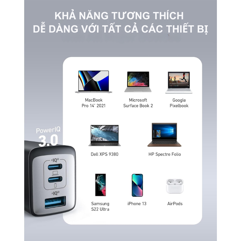 Anker A2667 - Củ sạc nhanh Anker NANO ll công suất 65w, chuẩn sạc PD/IQ 3.0 - <div class="css-146c3p1 r-bcqeeo r-1ttztb7 r-qvutc0 r-37j5jr r-a023e6 r-16dba41 r-1adg3ll r-1b5gpbm r-a8ghvy" dir="ltr"><span class="css-1jxf684 r-bcqeeo r-1ttztb7 r-qvutc0 r-poiln3">Củ sạc nhanh Anker A2667 NANO II 65W mang đến khả năng sạc mạnh mẽ với công suất tối đa 65W, hỗ trợ chuẩn Power Delivery (PD) và PowerIQ 3.0 tiên tiến. Thiết kế nhỏ gọn, tích hợp công nghệ GaN II giúp tối ưu hiệu suất và giảm kích thước. Phù hợp sạc nhanh cho điện thoại, máy tính bảng và laptop như MacBook, iPhone, Galaxy. Sản phẩm có 2 cổng USB-C và 1 cổng USB-A, đáp ứng nhu cầu sạc đa thiết bị cùng lúc.</span></div>