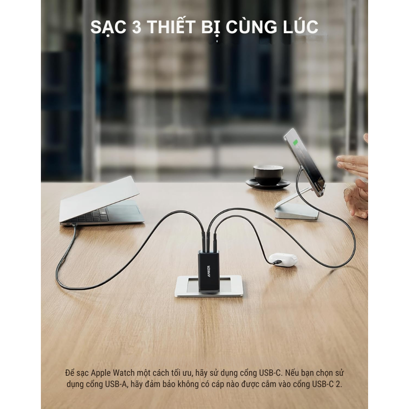 Anker A2667 - Củ sạc nhanh Anker NANO ll công suất 65w, chuẩn sạc PD/IQ 3.0 - <div class="css-146c3p1 r-bcqeeo r-1ttztb7 r-qvutc0 r-37j5jr r-a023e6 r-16dba41 r-1adg3ll r-1b5gpbm r-a8ghvy" dir="ltr"><span class="css-1jxf684 r-bcqeeo r-1ttztb7 r-qvutc0 r-poiln3">Củ sạc nhanh Anker A2667 NANO II 65W mang đến khả năng sạc mạnh mẽ với công suất tối đa 65W, hỗ trợ chuẩn Power Delivery (PD) và PowerIQ 3.0 tiên tiến. Thiết kế nhỏ gọn, tích hợp công nghệ GaN II giúp tối ưu hiệu suất và giảm kích thước. Phù hợp sạc nhanh cho điện thoại, máy tính bảng và laptop như MacBook, iPhone, Galaxy. Sản phẩm có 2 cổng USB-C và 1 cổng USB-A, đáp ứng nhu cầu sạc đa thiết bị cùng lúc.</span></div>
