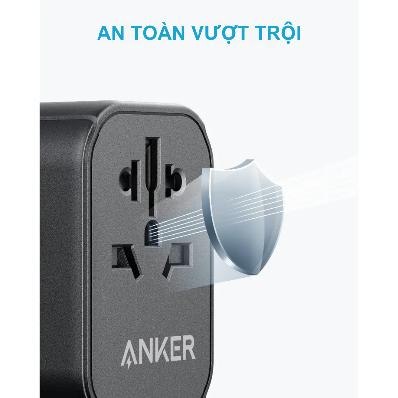 Anker A9212 - Ổ cắm du lịch Anker 30W sạc nhanh PD, AC 2500W - <div class="css-146c3p1 r-bcqeeo r-1ttztb7 r-qvutc0 r-37j5jr r-a023e6 r-16dba41 r-1adg3ll r-1b5gpbm r-a8ghvy" dir="ltr"><span class="css-1jxf684 r-bcqeeo r-1ttztb7 r-qvutc0 r-poiln3">Ổ cắm du lịch Anker A9212 tích hợp sạc nhanh 30W Power Delivery qua USB-C và ổ AC 2500W, hỗ trợ sạc tối đa 4 thiết bị cùng lúc với 1 AC, 2 USB-A và 1 USB-C. Thiết kế nhỏ gọn, tương thích đa quốc gia (UK, EU, US), lý tưởng cho du lịch. Đảm bảo an toàn với hệ thống bảo vệ 6 điểm.</span></div>