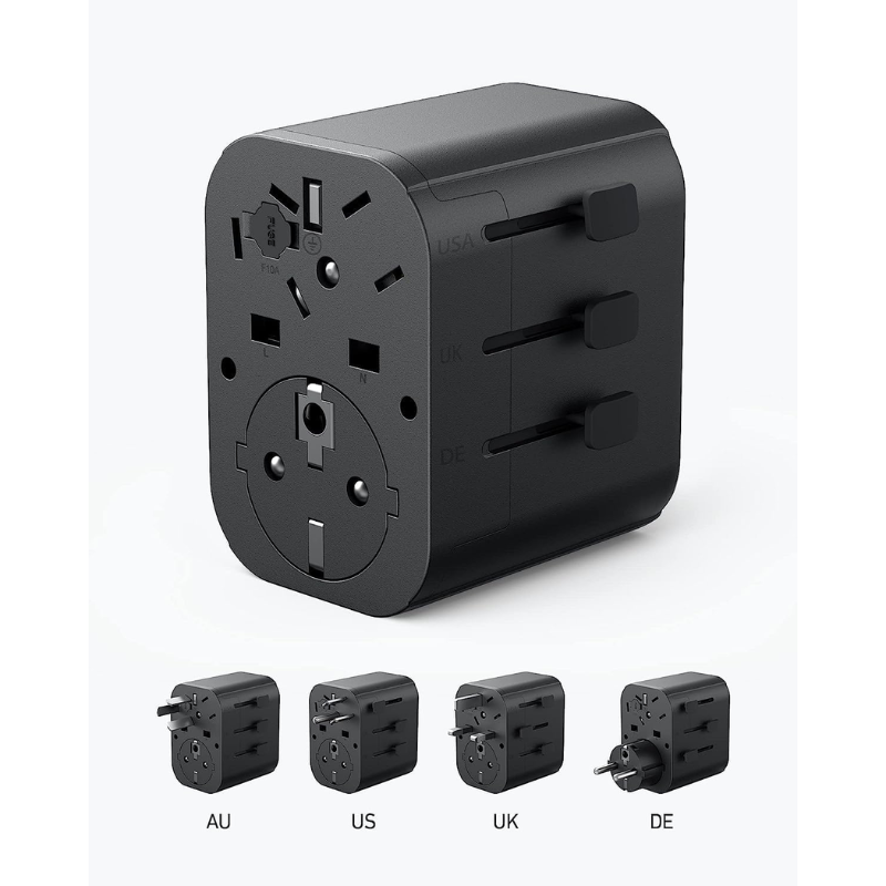 Anker A9212 - Ổ cắm du lịch Anker 30W sạc nhanh PD, AC 2500W - <div class="css-146c3p1 r-bcqeeo r-1ttztb7 r-qvutc0 r-37j5jr r-a023e6 r-16dba41 r-1adg3ll r-1b5gpbm r-a8ghvy" dir="ltr"><span class="css-1jxf684 r-bcqeeo r-1ttztb7 r-qvutc0 r-poiln3">Ổ cắm du lịch Anker A9212 tích hợp sạc nhanh 30W Power Delivery qua USB-C và ổ AC 2500W, hỗ trợ sạc tối đa 4 thiết bị cùng lúc với 1 AC, 2 USB-A và 1 USB-C. Thiết kế nhỏ gọn, tương thích đa quốc gia (UK, EU, US), lý tưởng cho du lịch. Đảm bảo an toàn với hệ thống bảo vệ 6 điểm.</span></div>