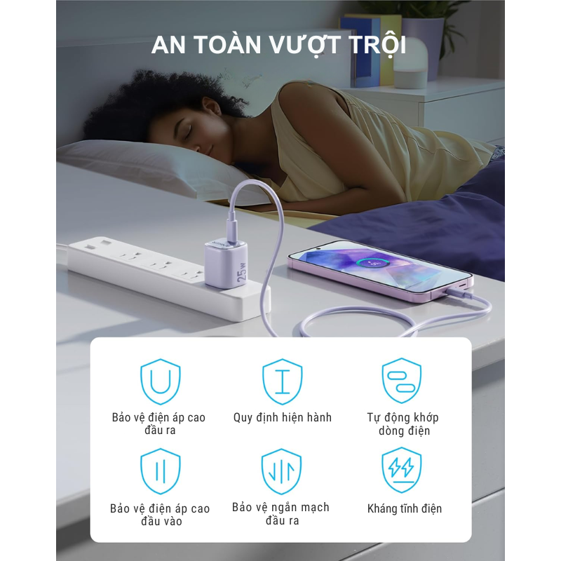 Củ Sạc nhanh Anker A2656 IQ3 25W Type C - <div class="css-146c3p1 r-bcqeeo r-1ttztb7 r-qvutc0 r-37j5jr r-a023e6 r-16dba41 r-1adg3ll r-1b5gpbm r-a8ghvy" dir="ltr"><span class="css-1jxf684 r-bcqeeo r-1ttztb7 r-qvutc0 r-poiln3">Củ sạc nhanh Anker A2656 IQ3 25W Type-C hỗ trợ sạc nhanh PowerIQ 3.0 và PPS, công suất tối đa 25W, lý tưởng cho Samsung Galaxy và iPhone. Thiết kế siêu nhỏ gọn, chân gập tiện lợi, dễ mang theo. Đảm bảo an toàn với hệ thống MultiProtect, mang lại hiệu suất sạc nhanh và ổn định.</span></div>
